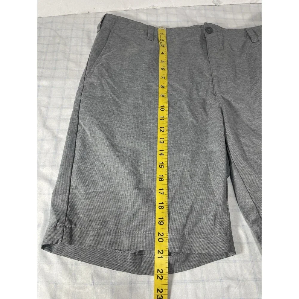 BCG Men's Performance Golf Shorts Size 40W Gray Heather Flat Front Athletic